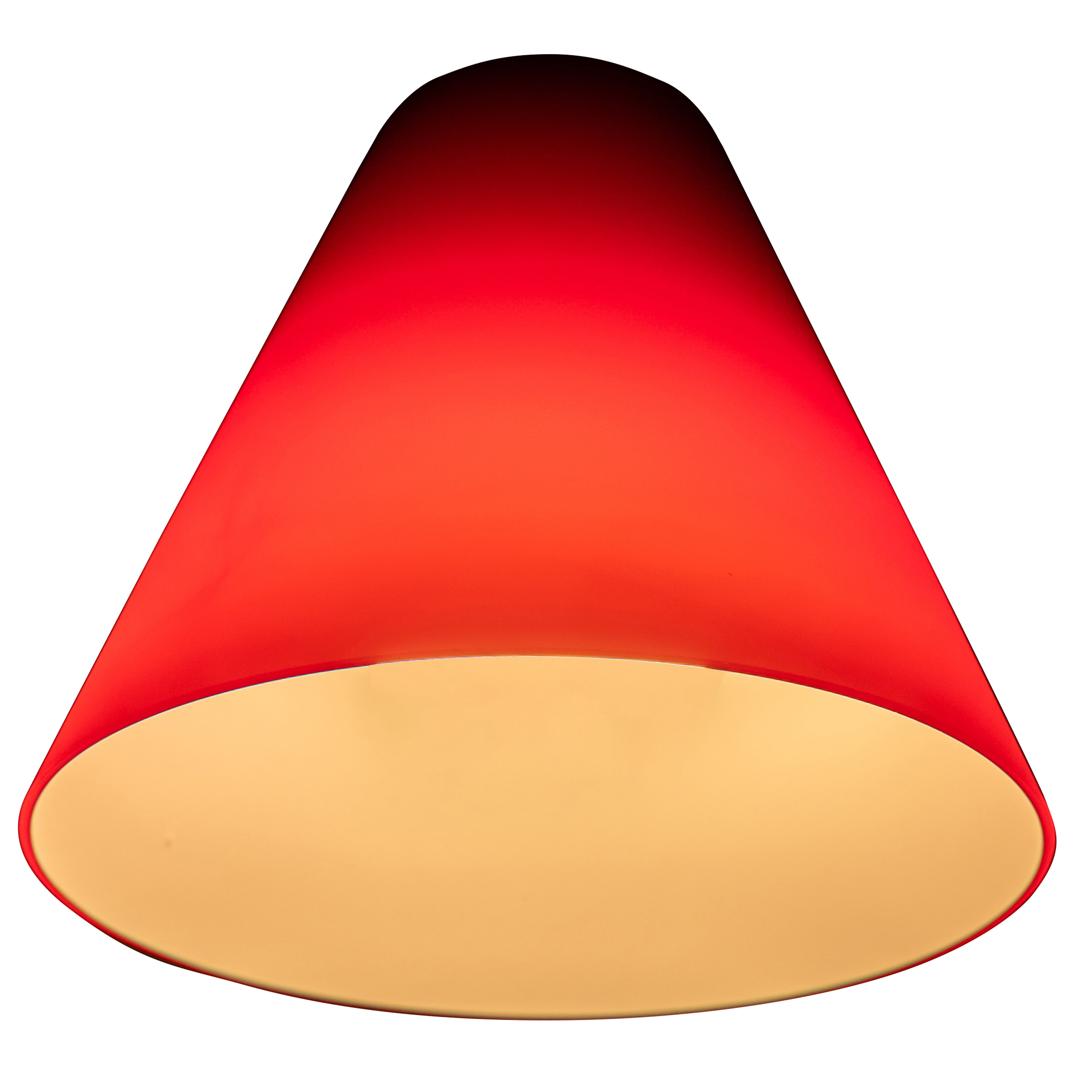 Inari Silk Martini Pendant Glass Shade, Red Glass