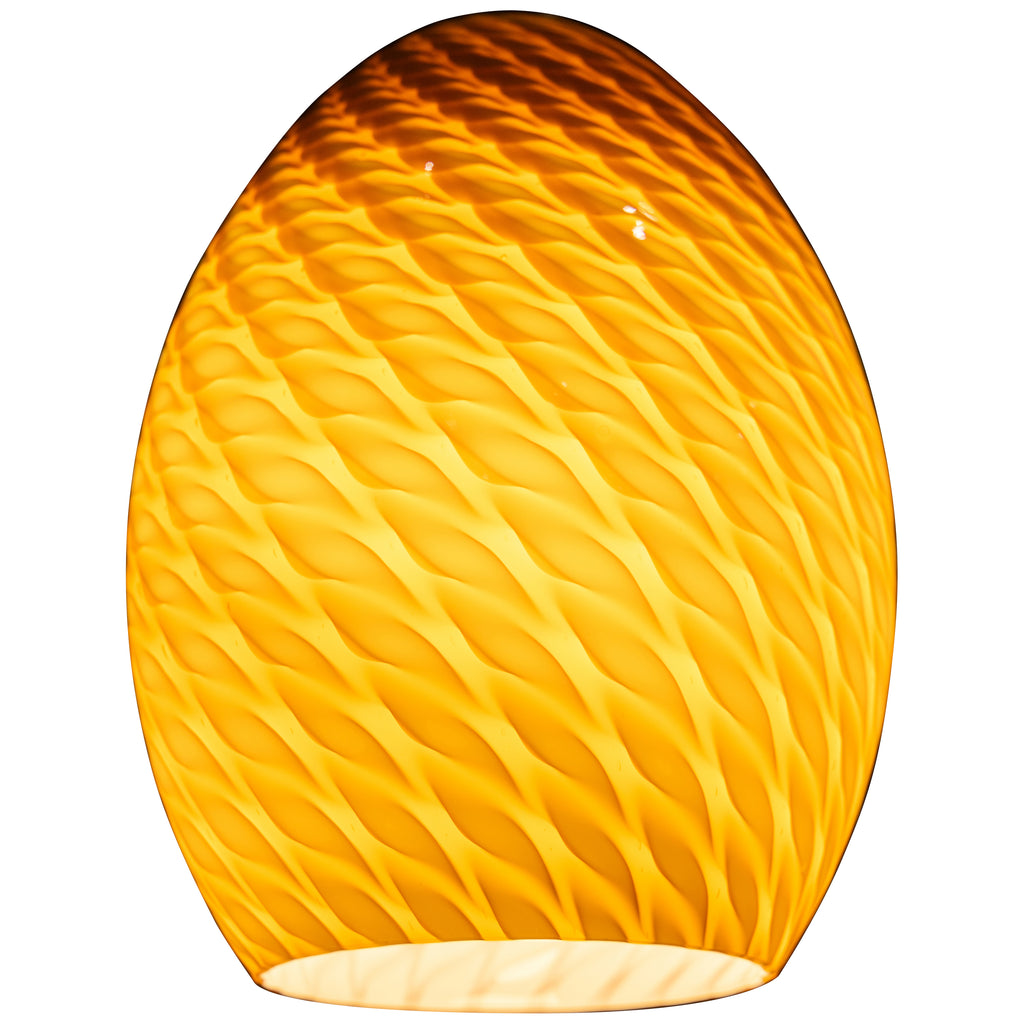 FireBird Pendant Glass Shade, Amber Firebird Glass