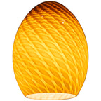 FireBird Pendant Glass Shade, Amber Firebird Glass