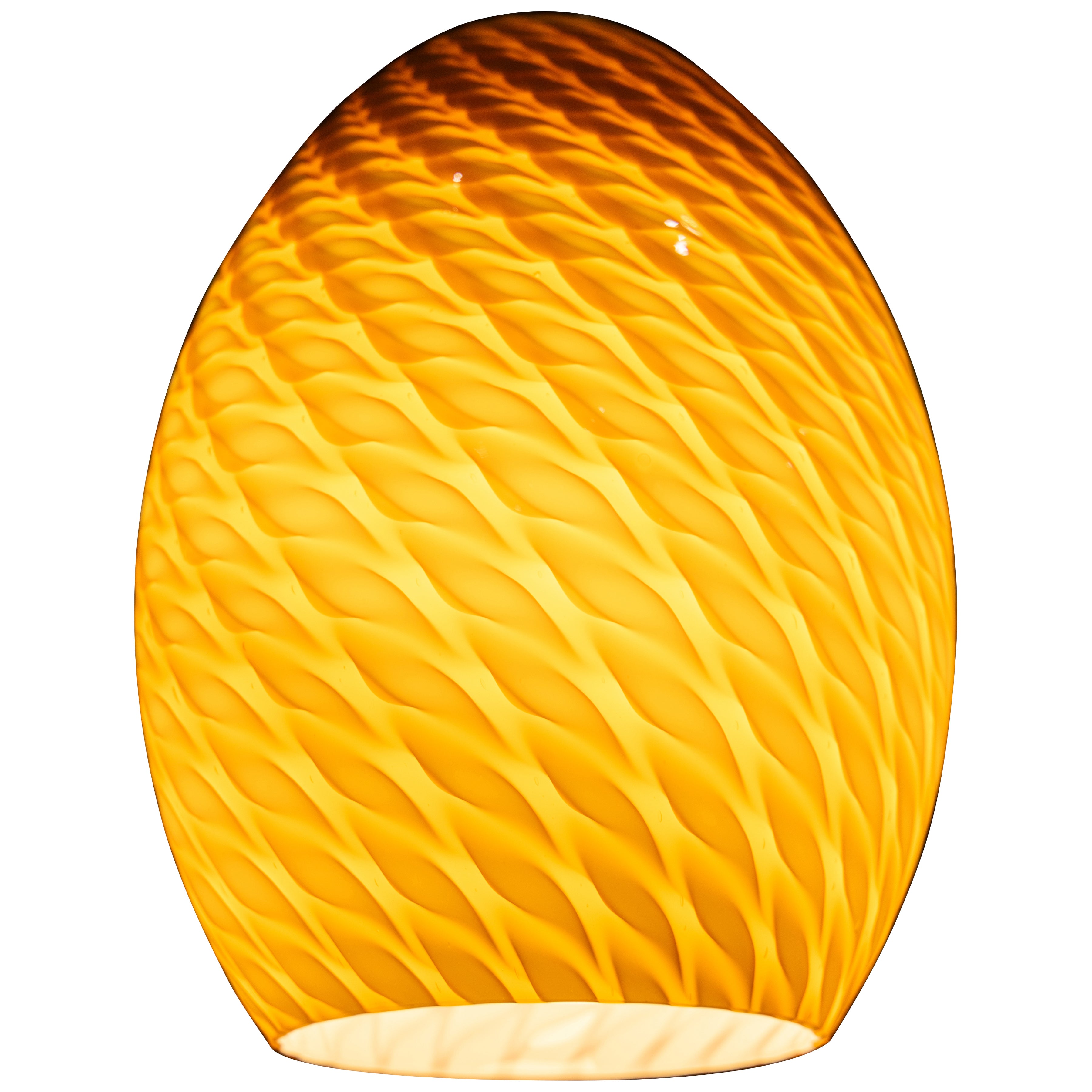 FireBird Pendant Glass Shade, Amber Firebird Glass