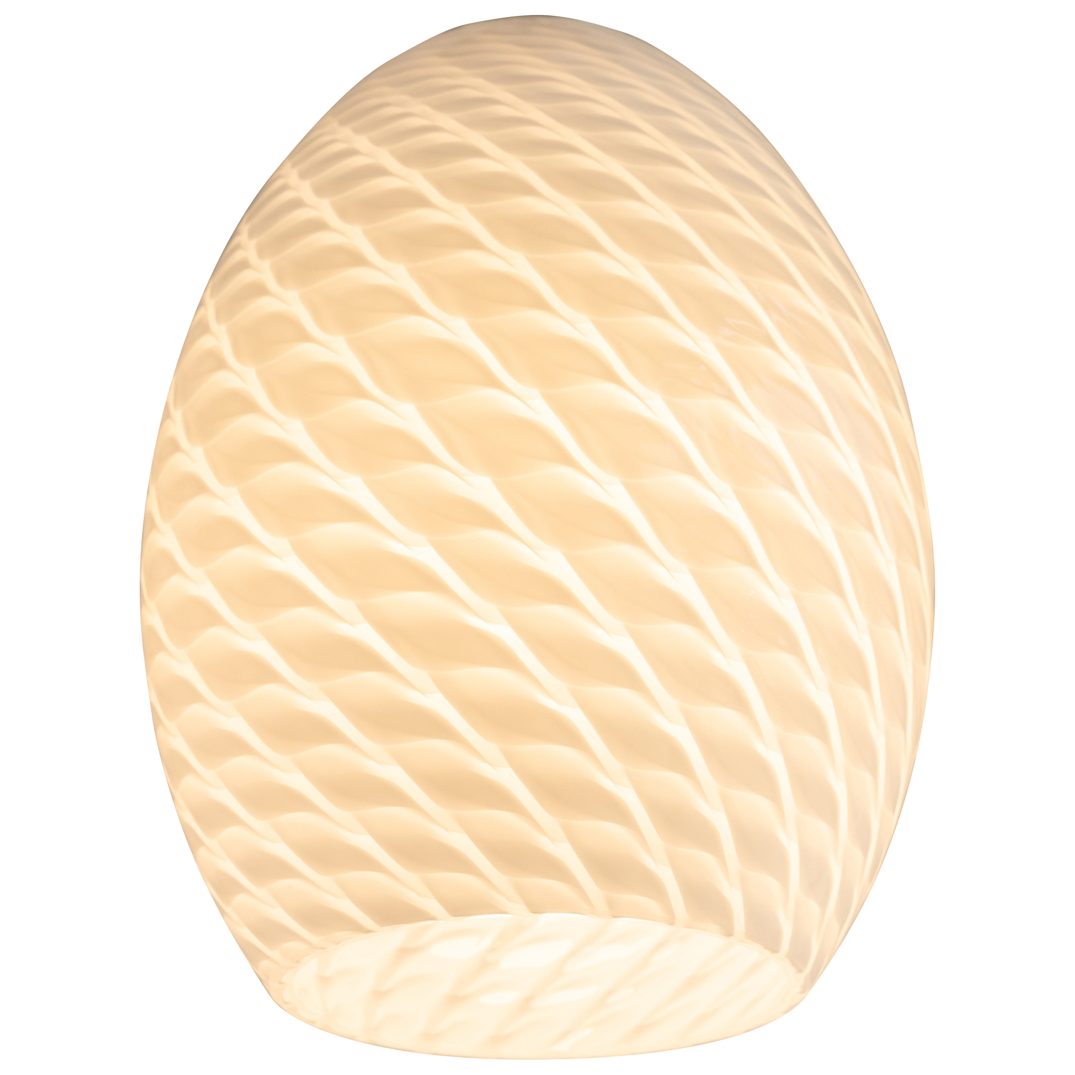 FireBird Pendant Glass Shade, White Firebird Glass