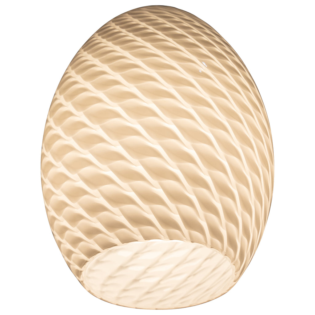 FireBird Pendant Glass Shade, White Firebird Glass