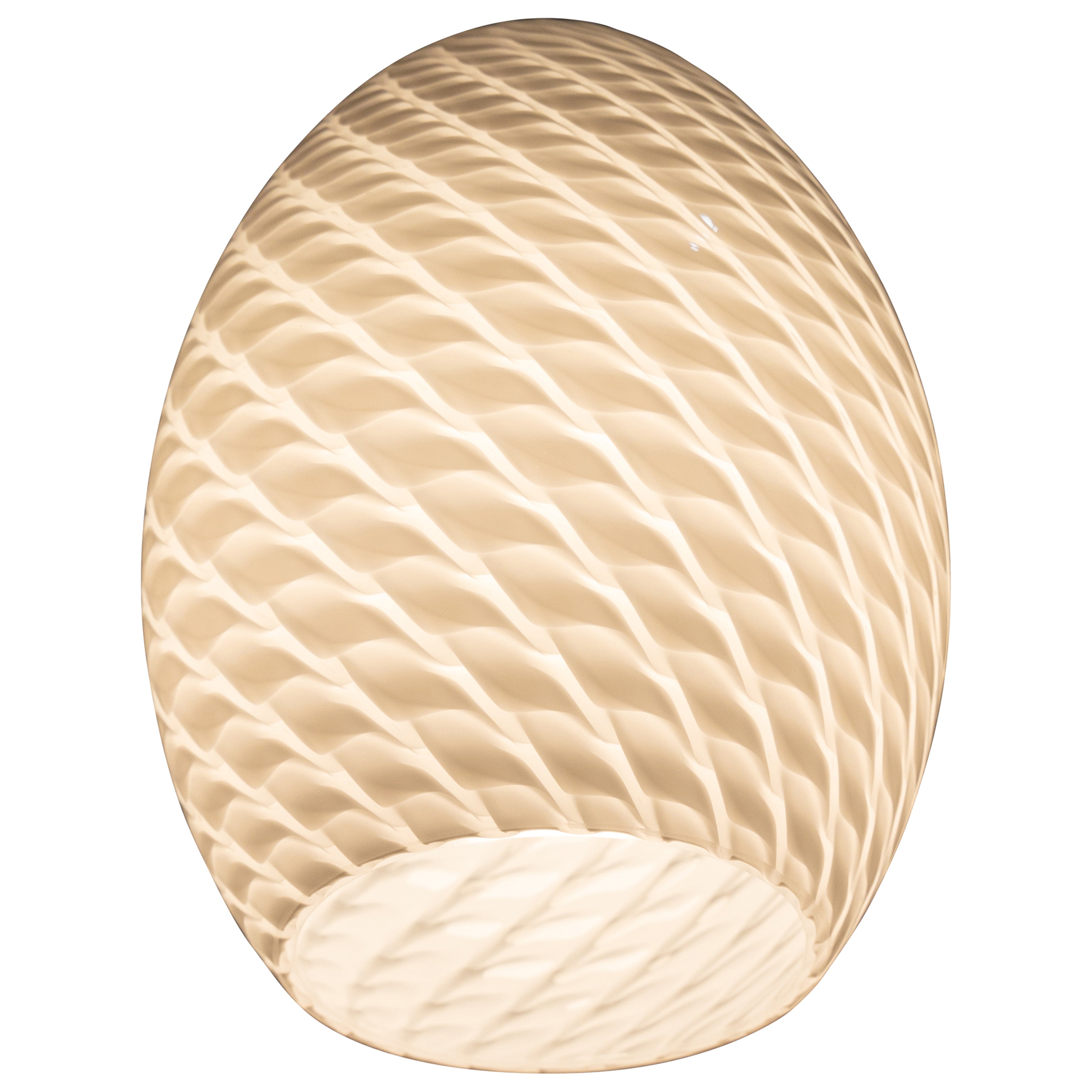 FireBird Pendant Glass Shade, White Firebird Glass