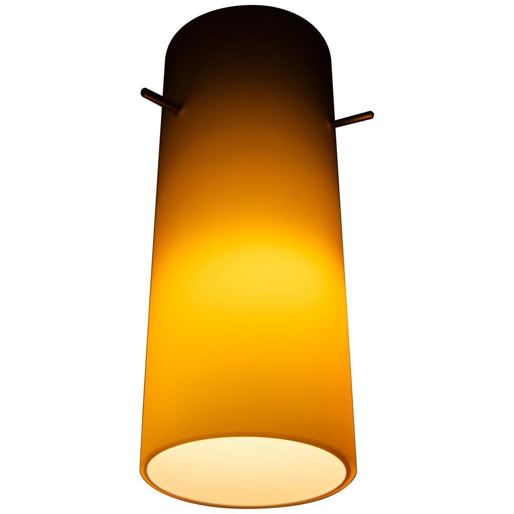 Cylinder Pendant Glass Shade, Amber Glass
