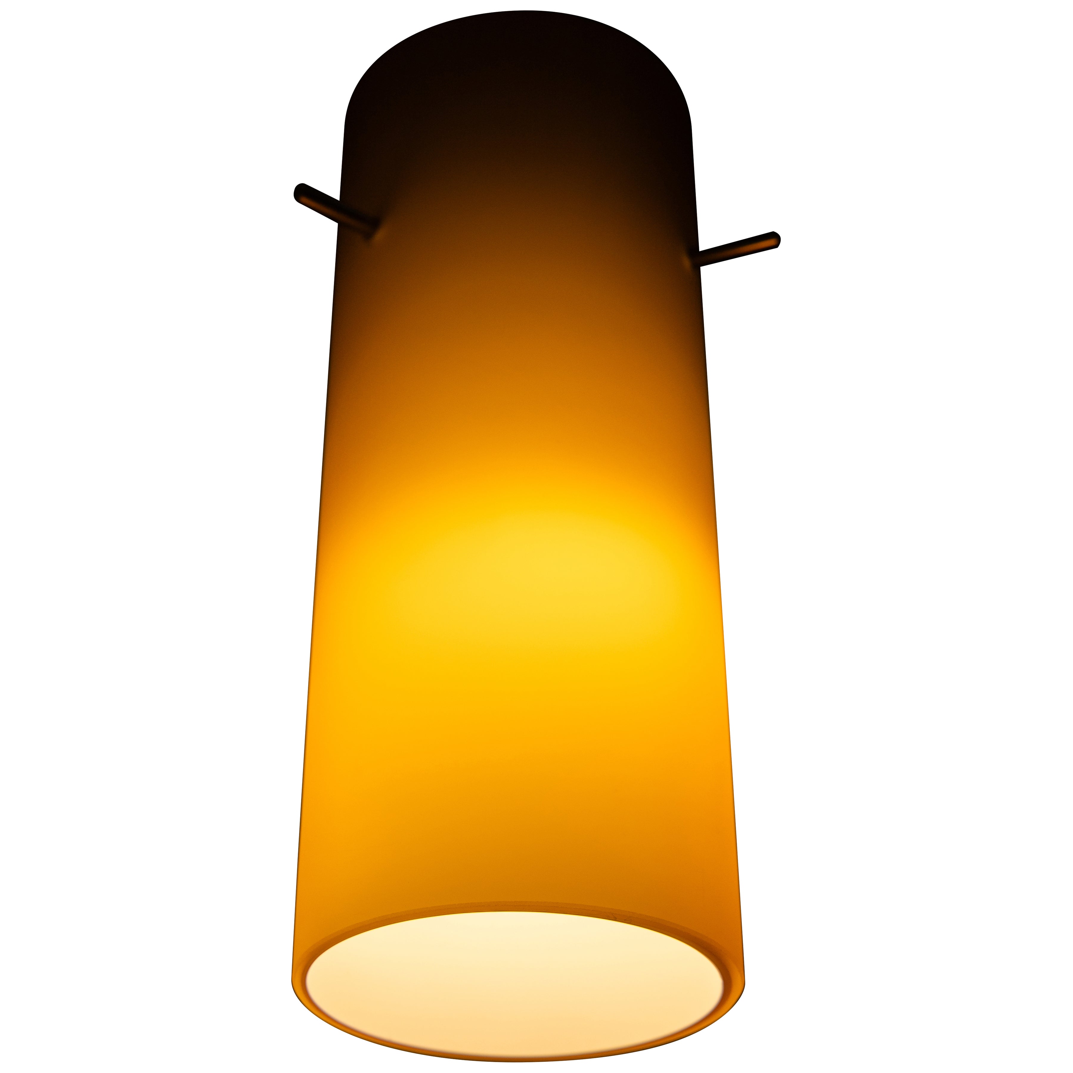 Cylinder Pendant Glass Shade, Amber Glass