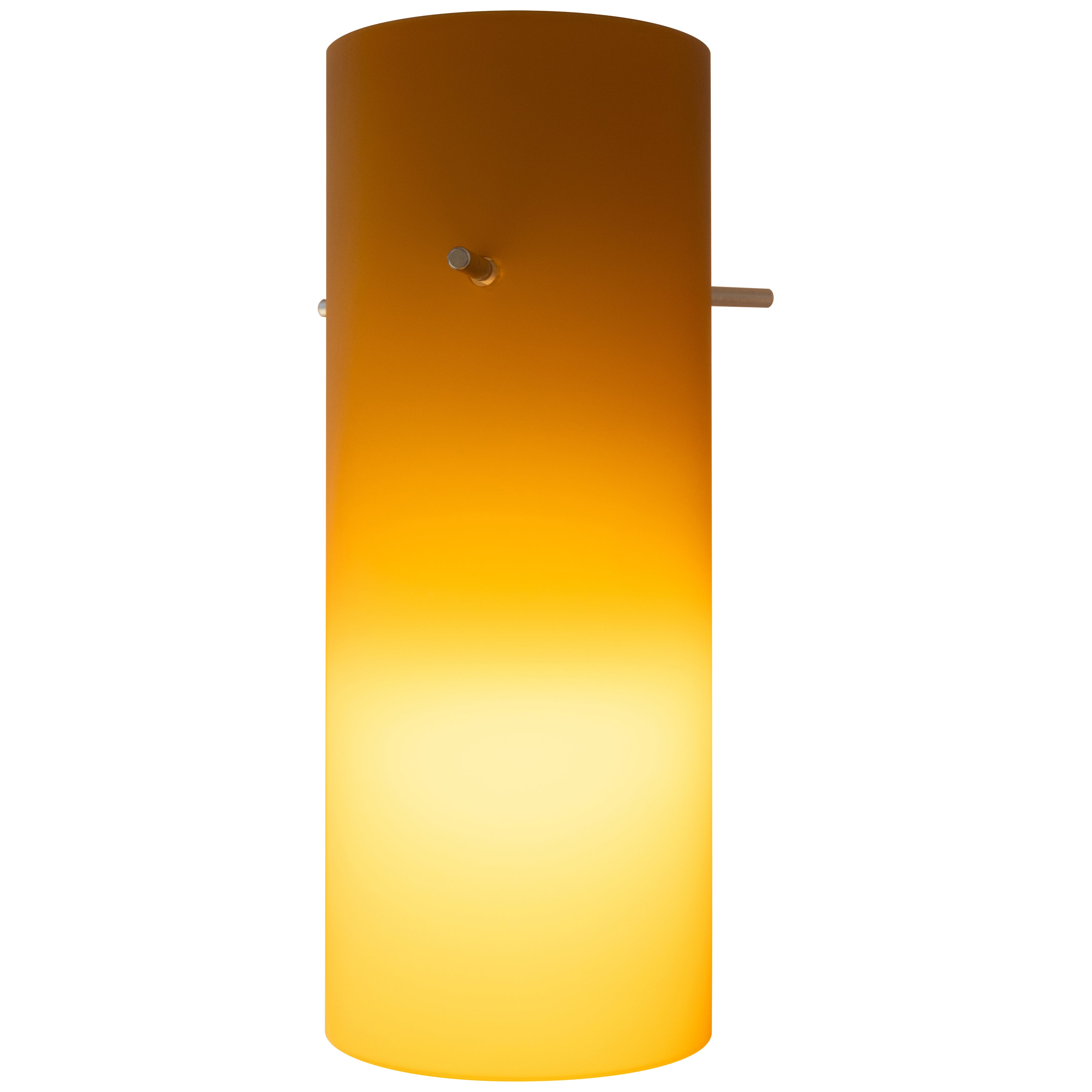 Cylinder Pendant Glass Shade, Amber Glass