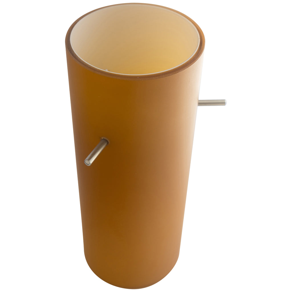 Cylinder Pendant Glass Shade, Amber Glass