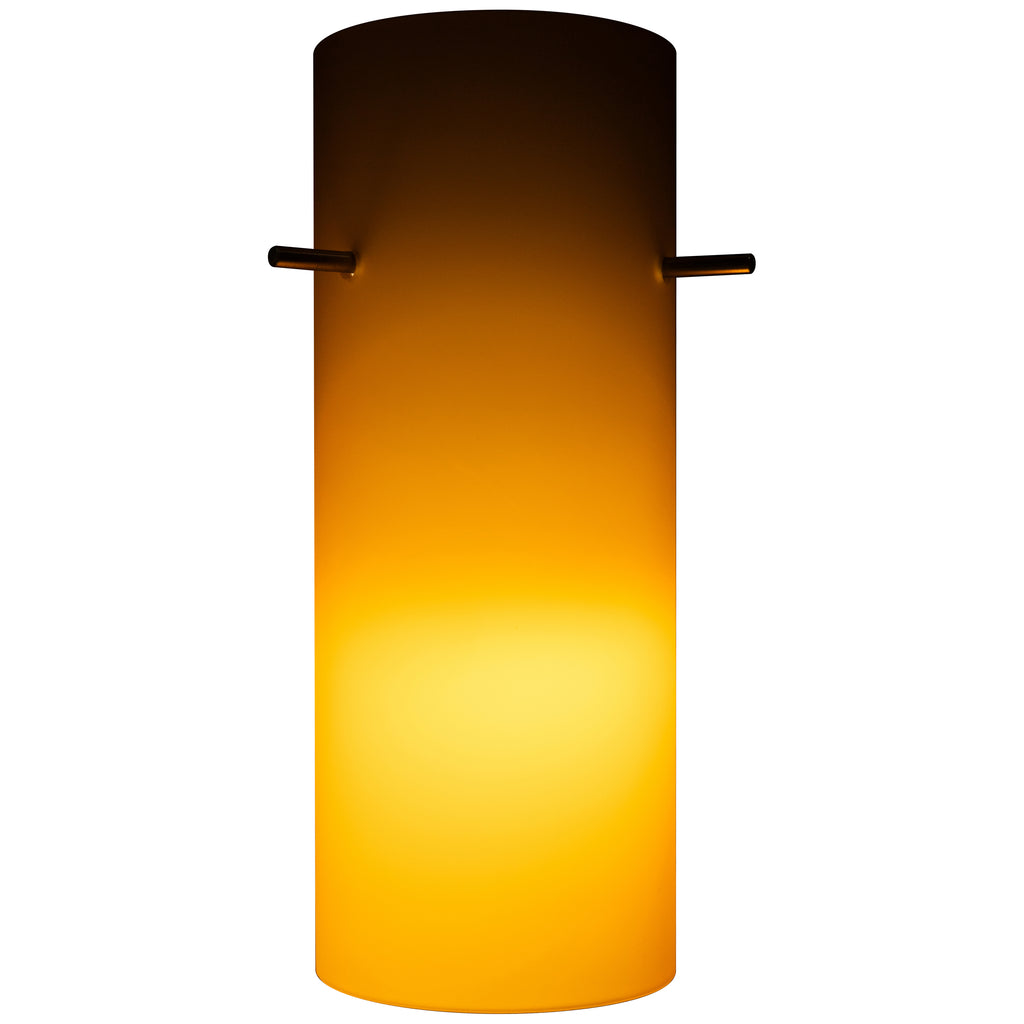 Cylinder Pendant Glass Shade, Amber Glass