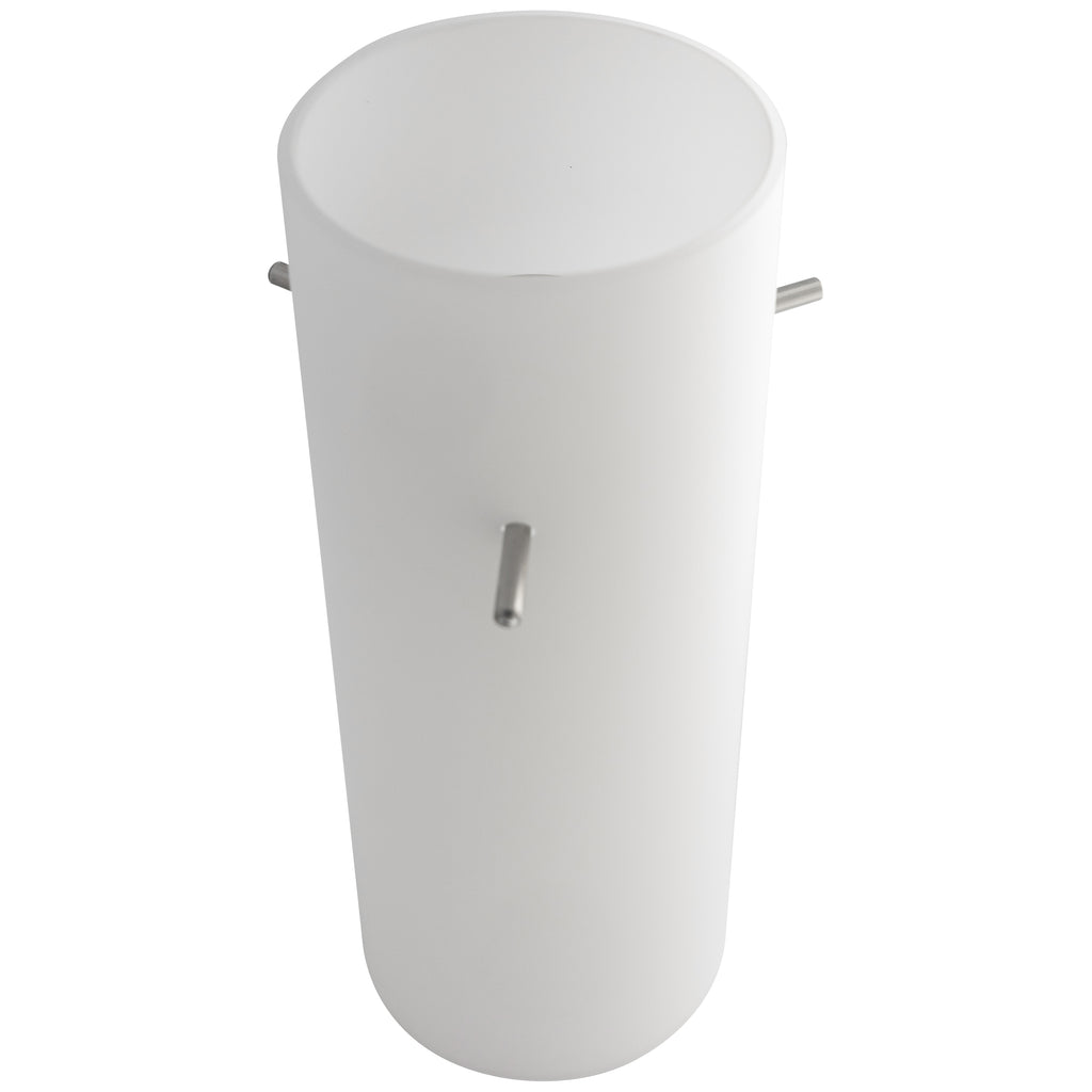 Cylinder Pendant Glass Shade, Opal Glass