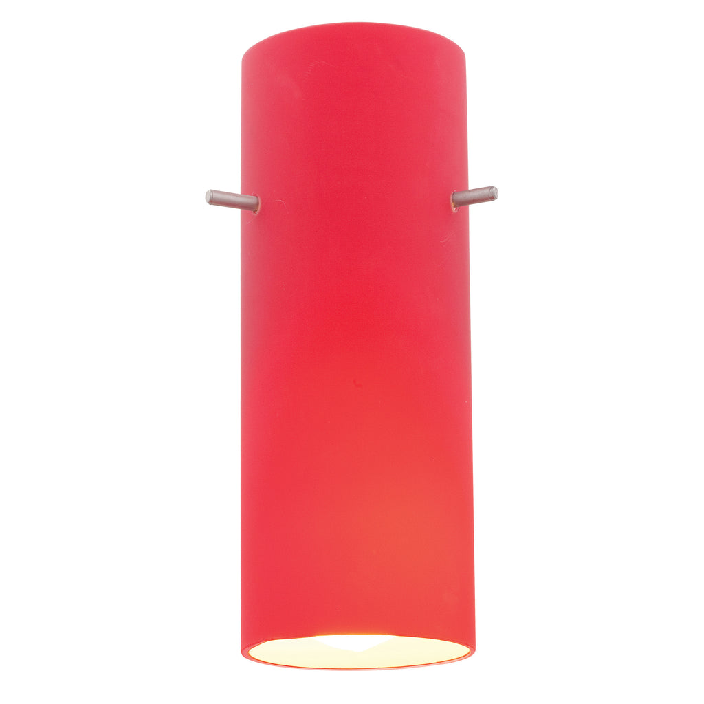 Access Lighting Cylinder Pendant Glass Shade, Red Glass