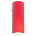Cylinder Pendant Glass Shade, Red Glass