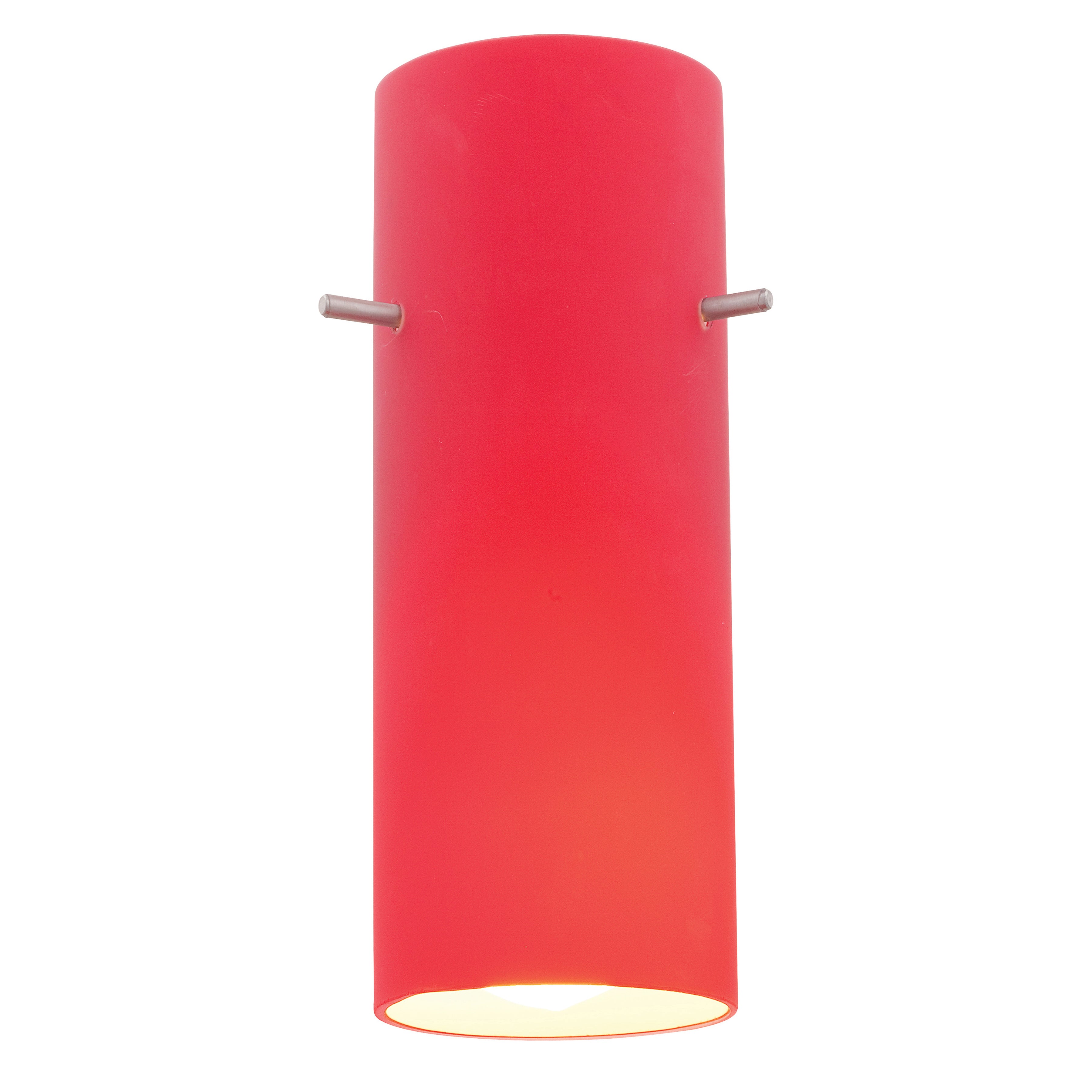 Cylinder Pendant Glass Shade, Red Glass