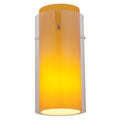 Glass`n Glass Cylinder Shade, Clear Amber Glass
