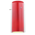 Glass`n Glass Cylinder Shade, Clear Red Glass