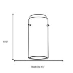 Access Lighting Glass`n Glass Cylinder Shade, Clear Red Glass, image 2
