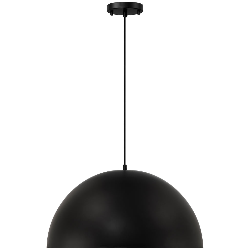 Huck 1 Light Pendant, Matte Black