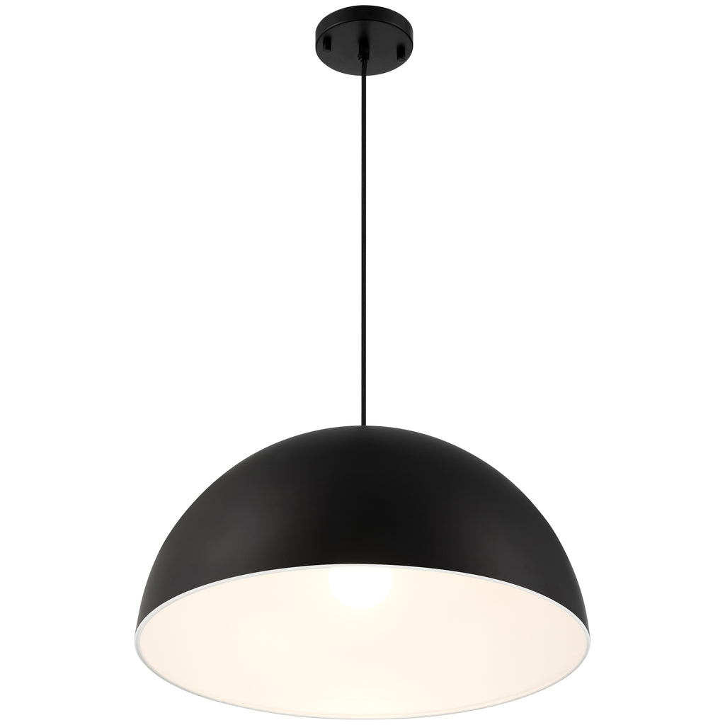 Huck 1 Light Pendant, Matte Black