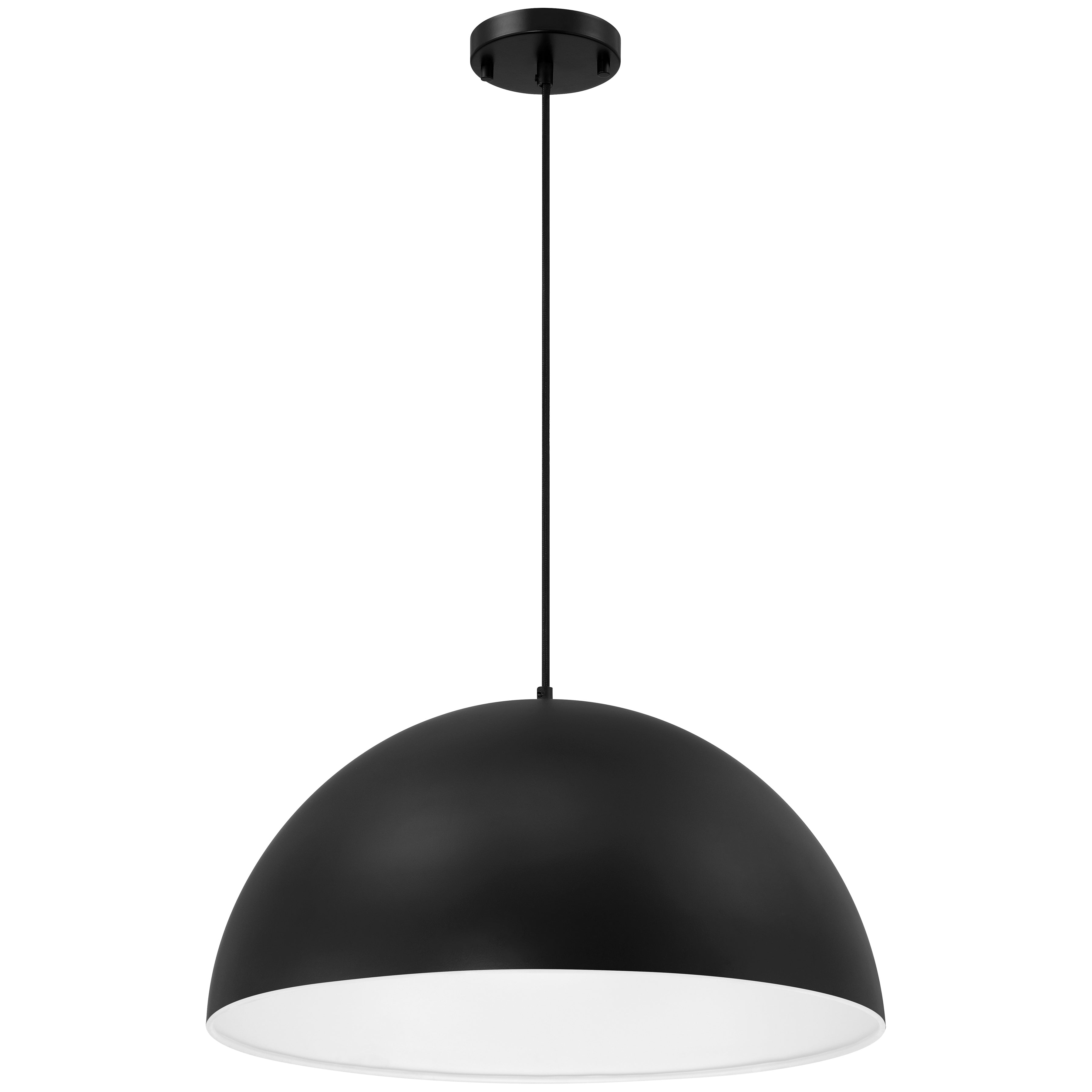 Huck 1 Light Pendant, Matte Black