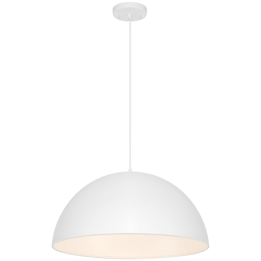 Huck 1 Light Pendant, Matte White