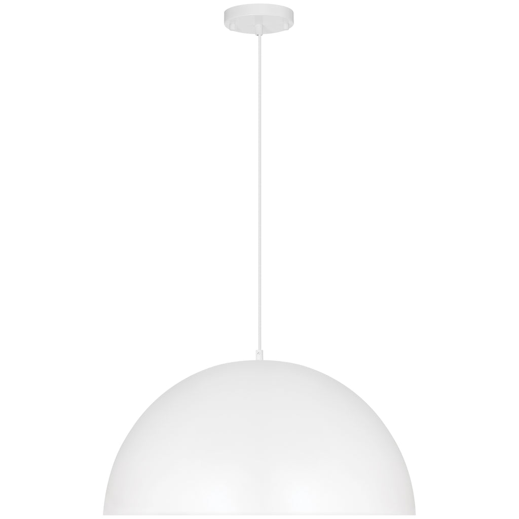 Huck 1 Light Pendant, Matte White