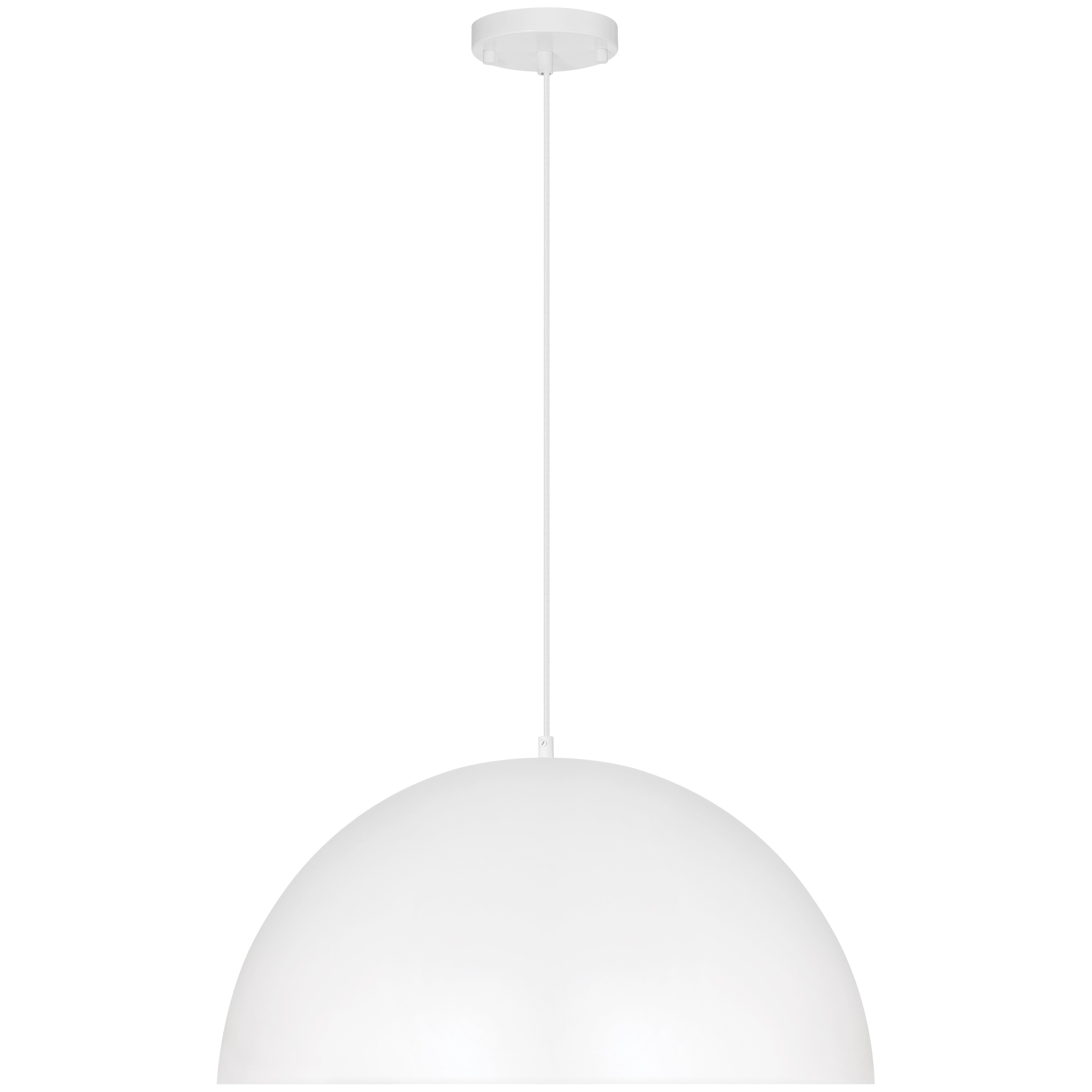 Huck 1 Light Pendant, Matte White