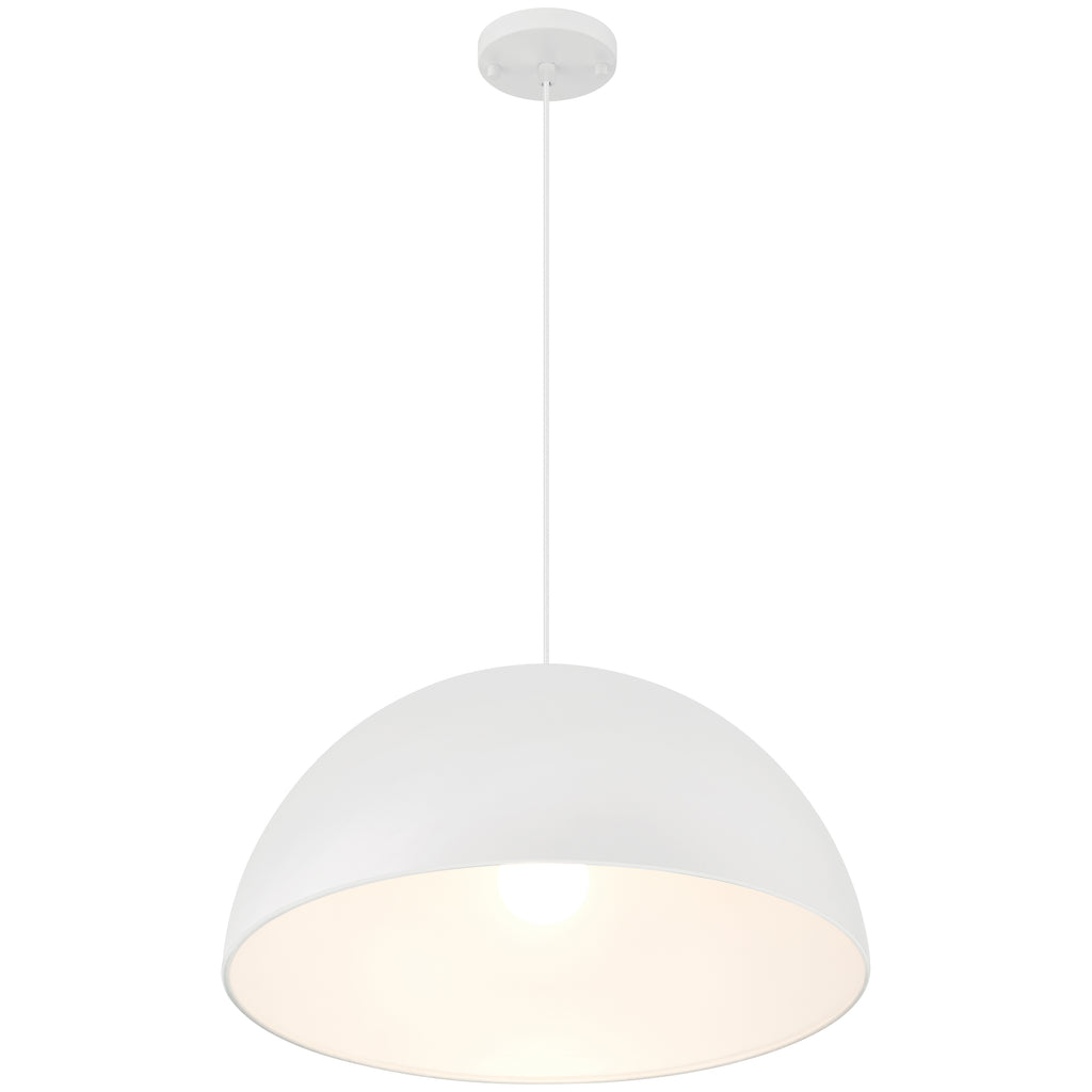 Huck 1 Light Pendant, Matte White