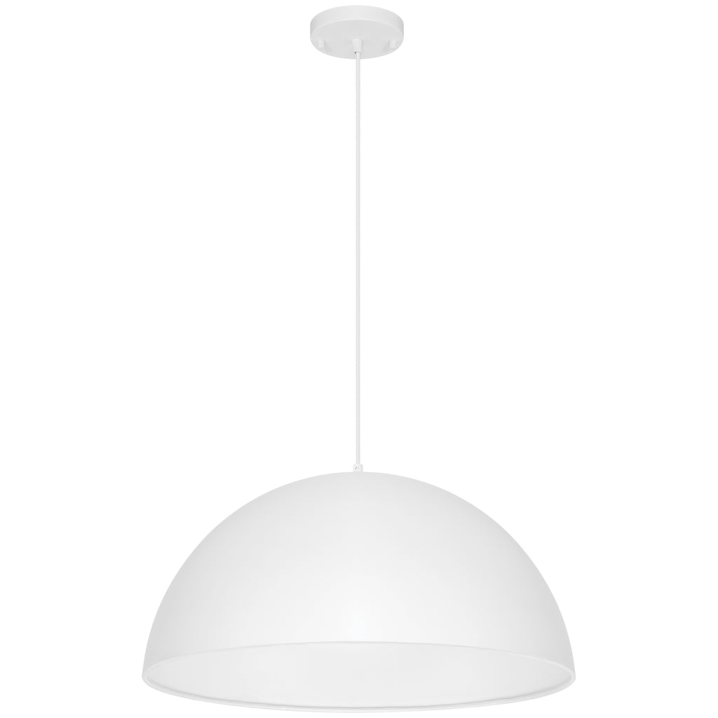 Huck 1 Light Pendant, Matte White