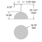 Access Lighting Huck 1 Light Pendant, Matte Black, image 8
