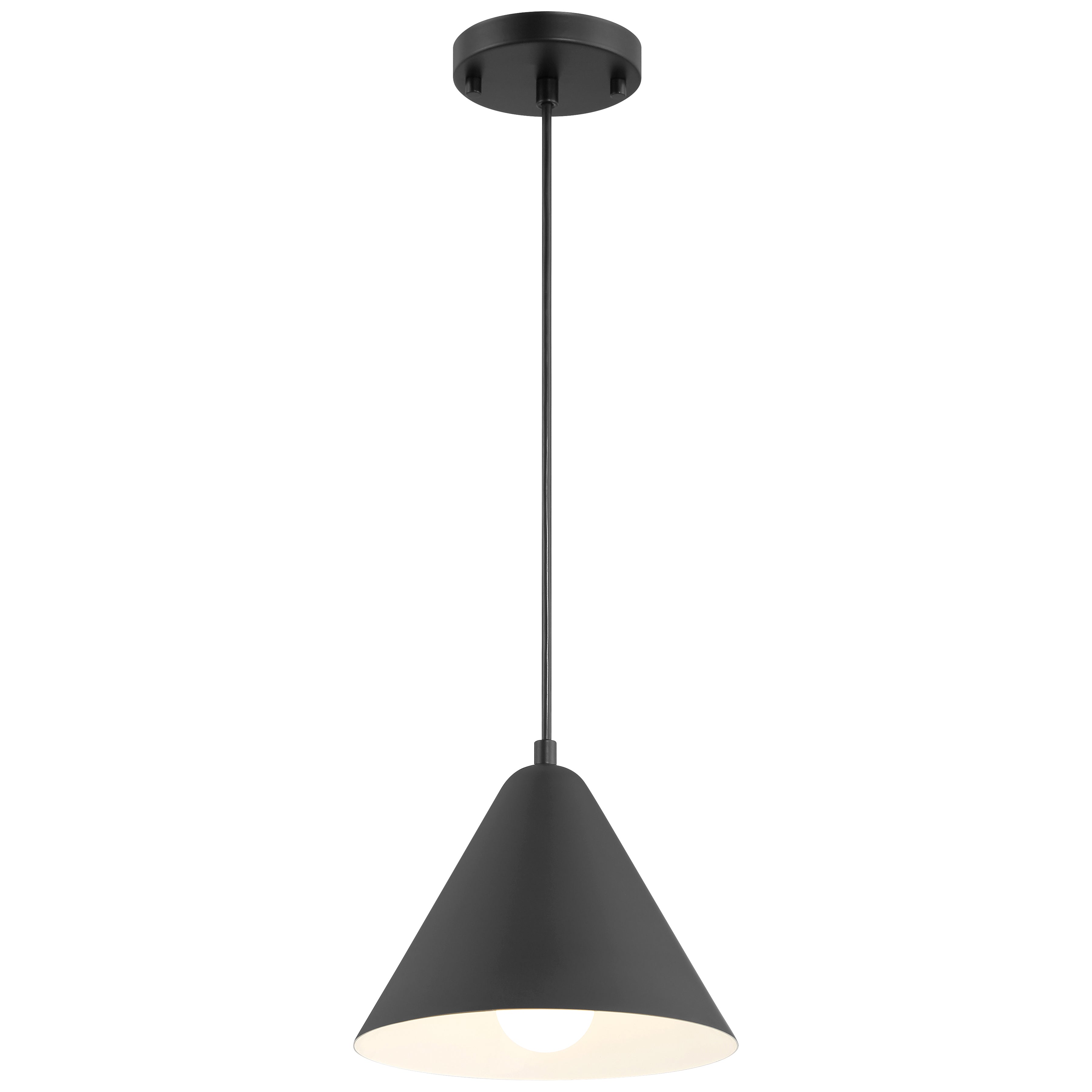 Ford LED Pendant, Matte Black / 9.75"