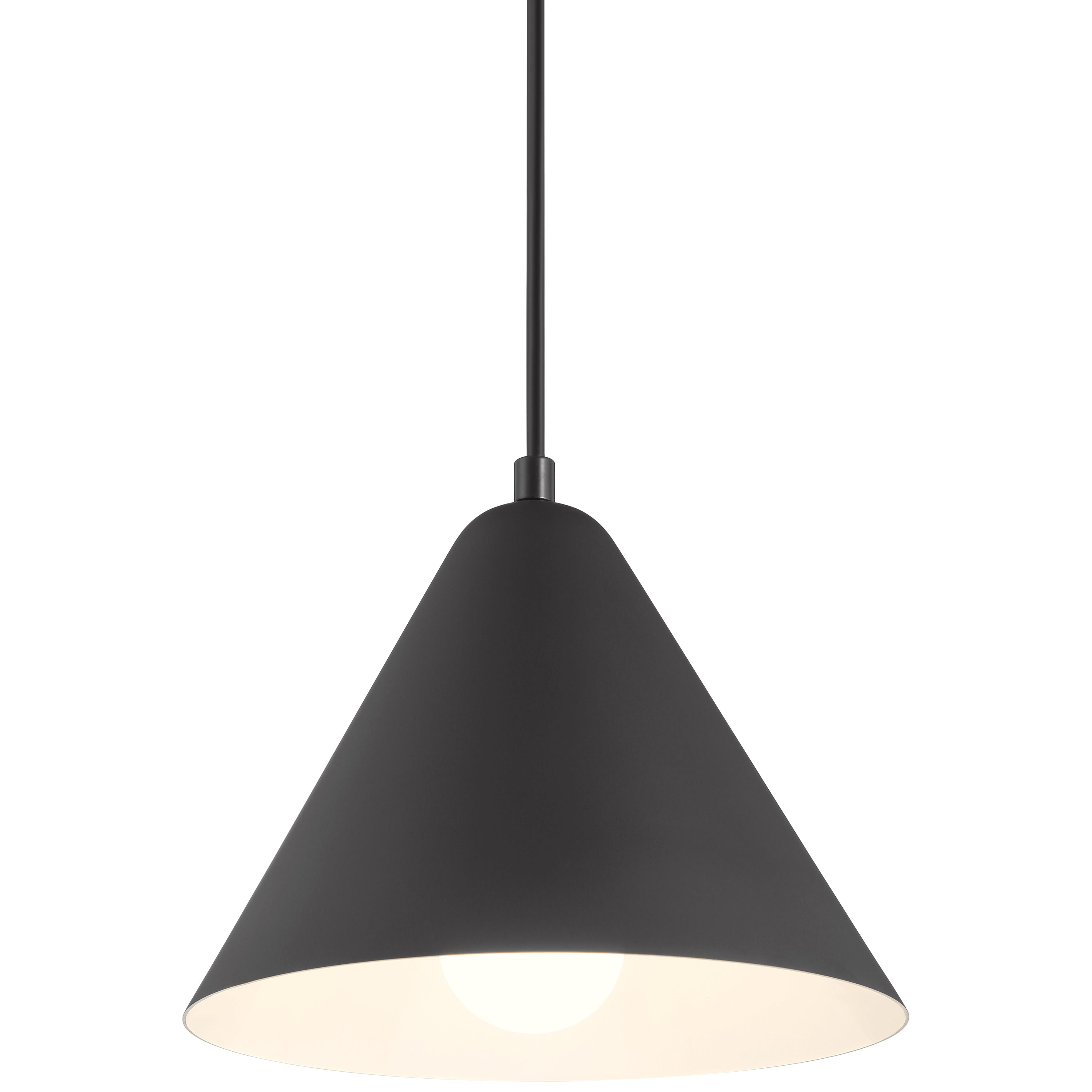 Ford LED Pendant, Matte Black / 9.75"