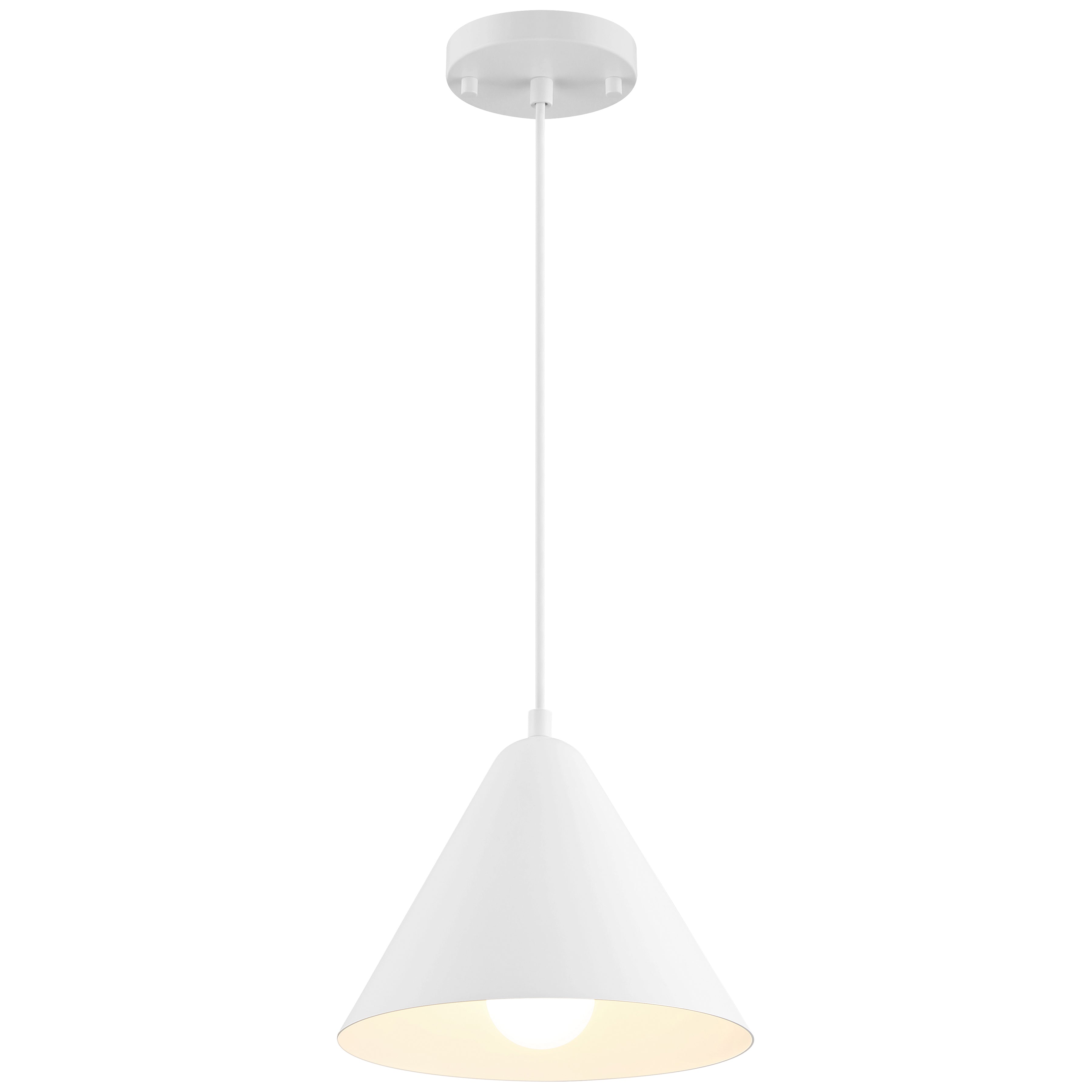 Ford LED Pendant, Matte White / 9.75"