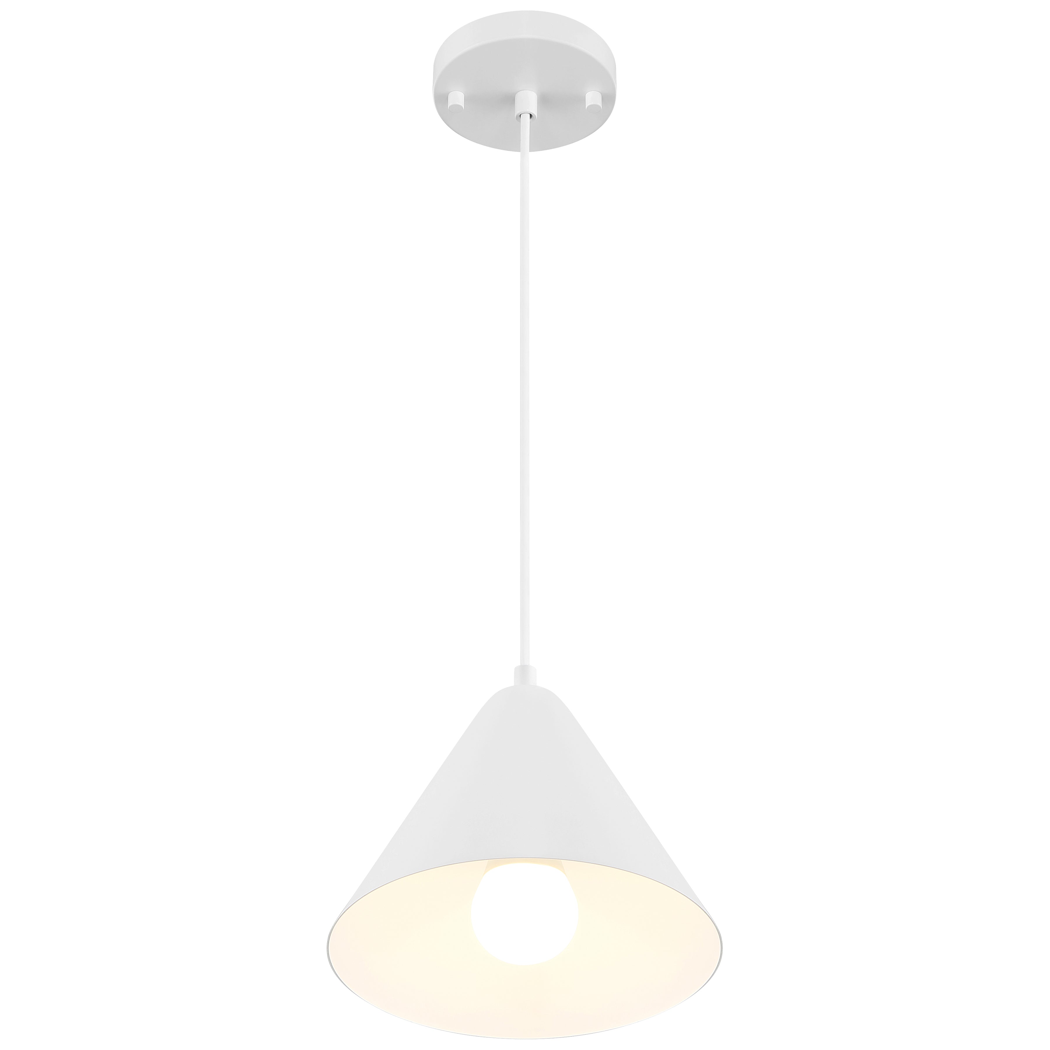 Ford LED Pendant, Matte White / 9.75"