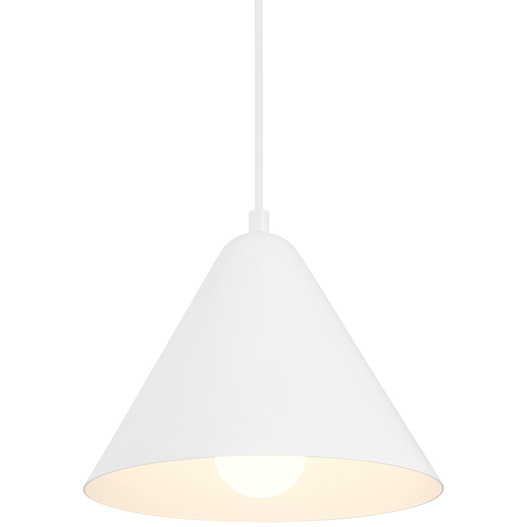 Ford LED Pendant, Matte White / 9.75"