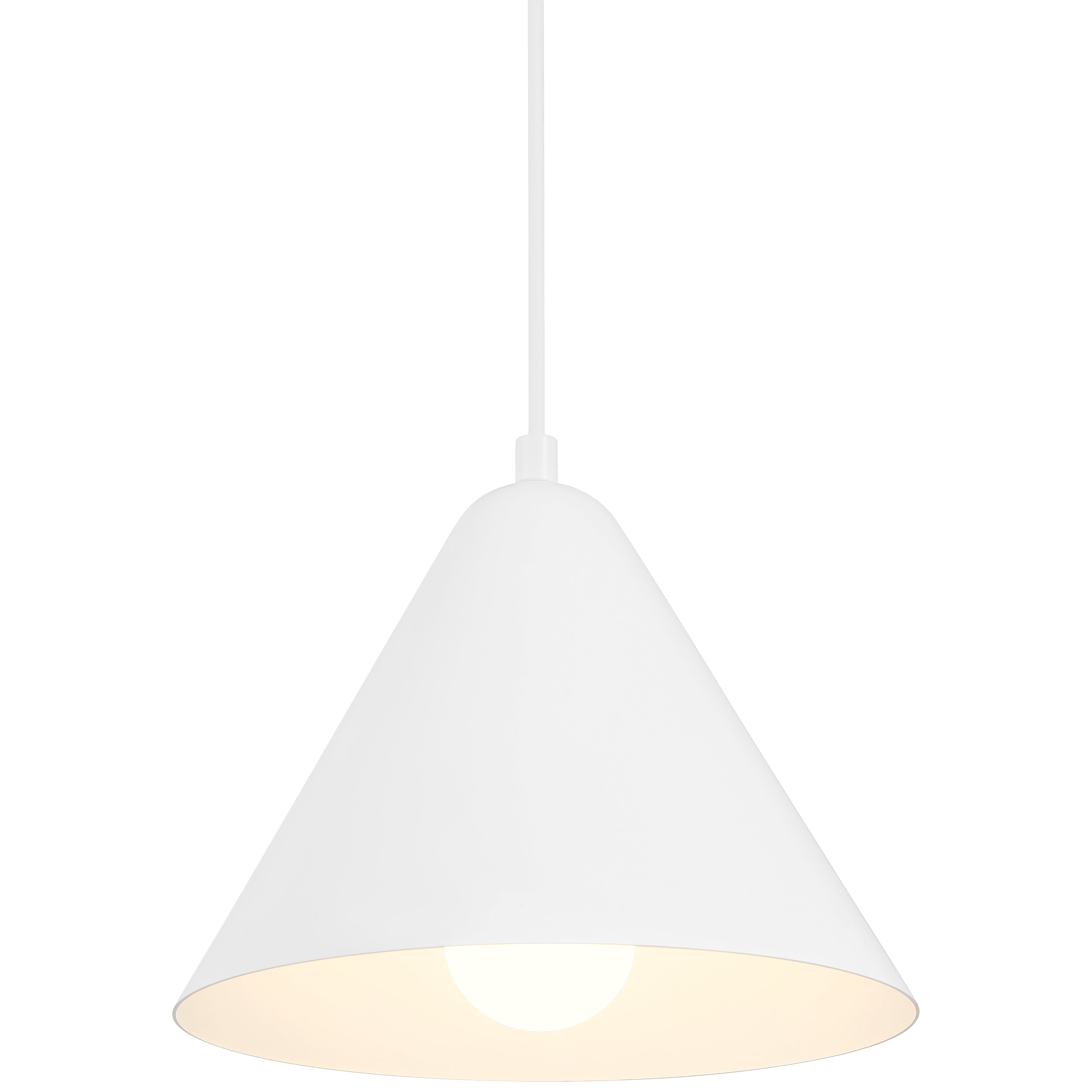 Ford LED Pendant, Matte White / 9.75"
