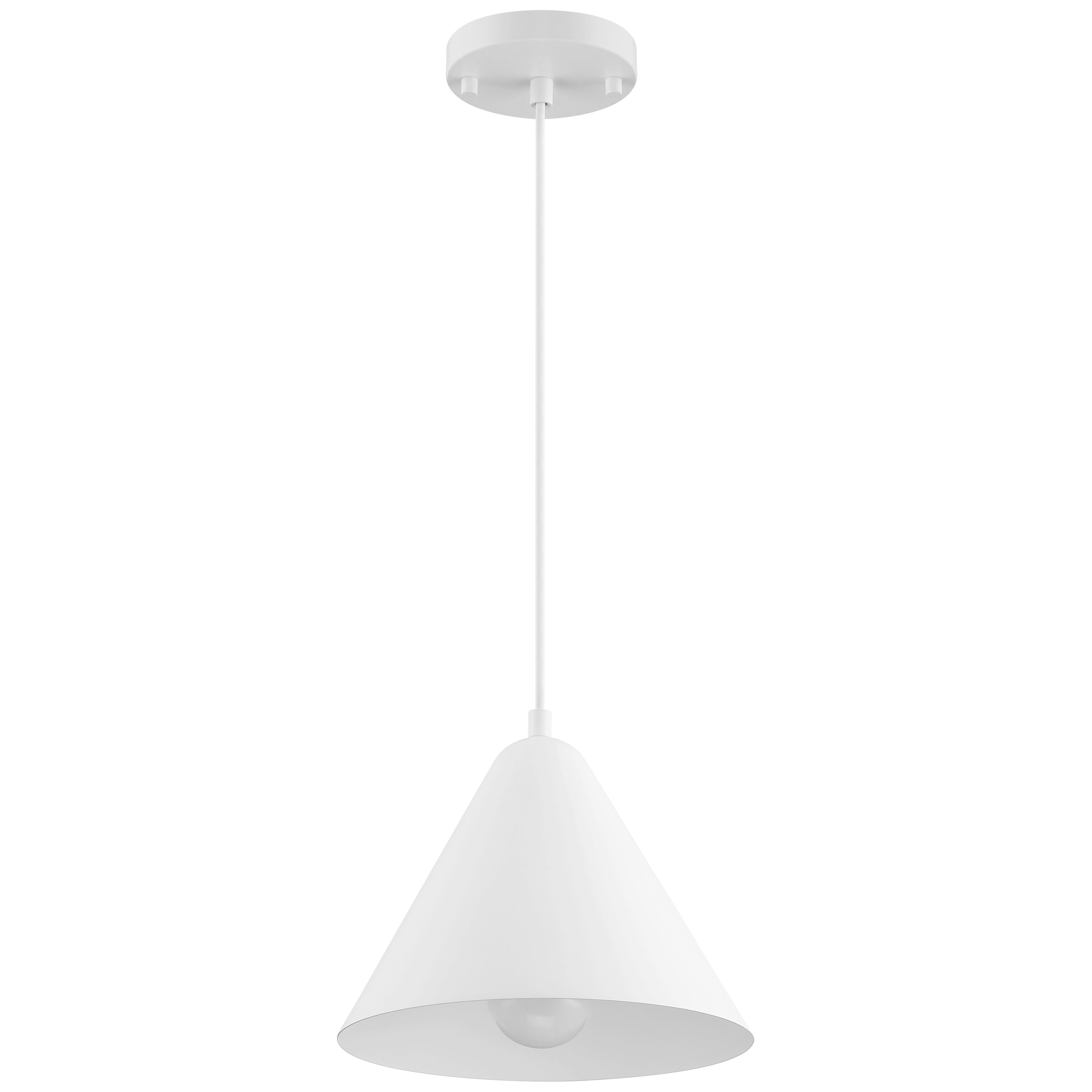 Ford LED Pendant, Matte White / 9.75"