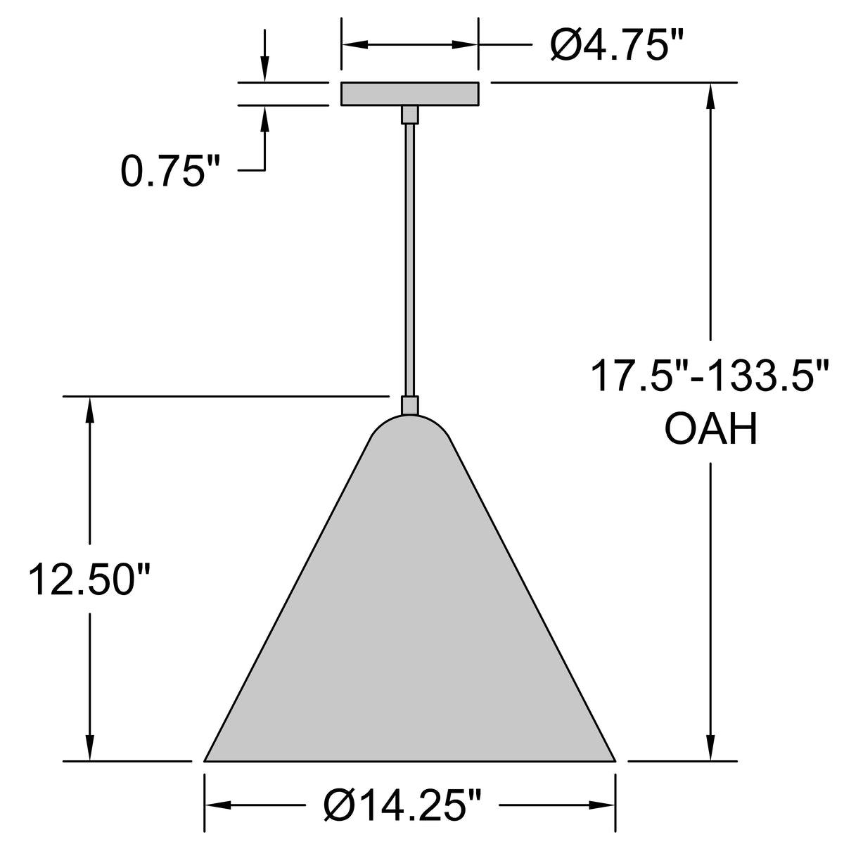 Access Lighting Ford LED Pendant, Matte Black / 14.25", image 7