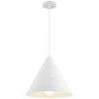 Ford LED Pendant, Matte White / 14.25"
