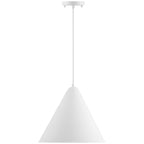 Ford LED Pendant, Matte White / 14.25"