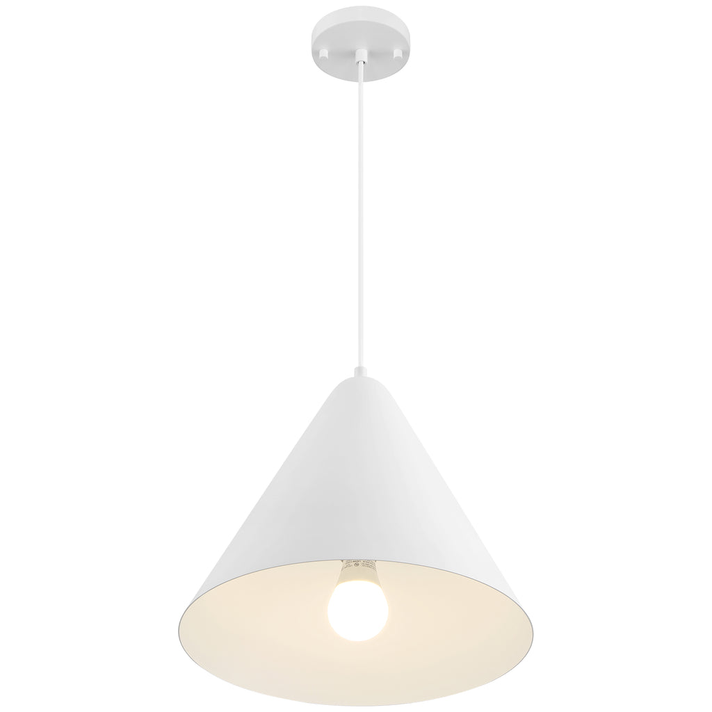 Ford LED Pendant, Matte White / 14.25"