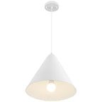 Ford LED Pendant, Matte White / 14.25"