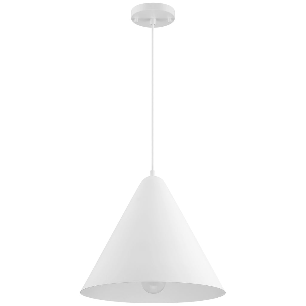 Ford LED Pendant, Matte White / 14.25"