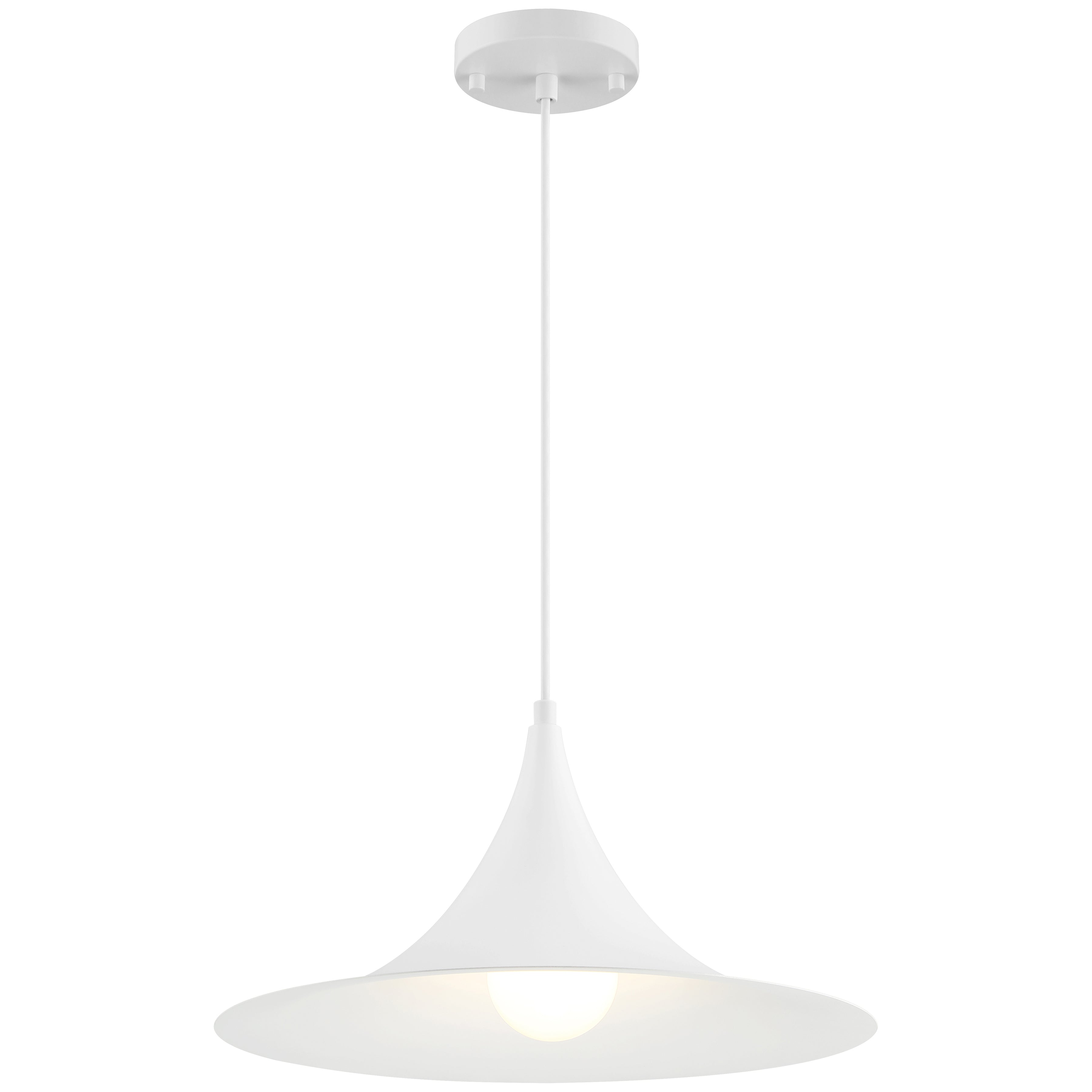 Costa LED Pendant, Matte White / 15.75"