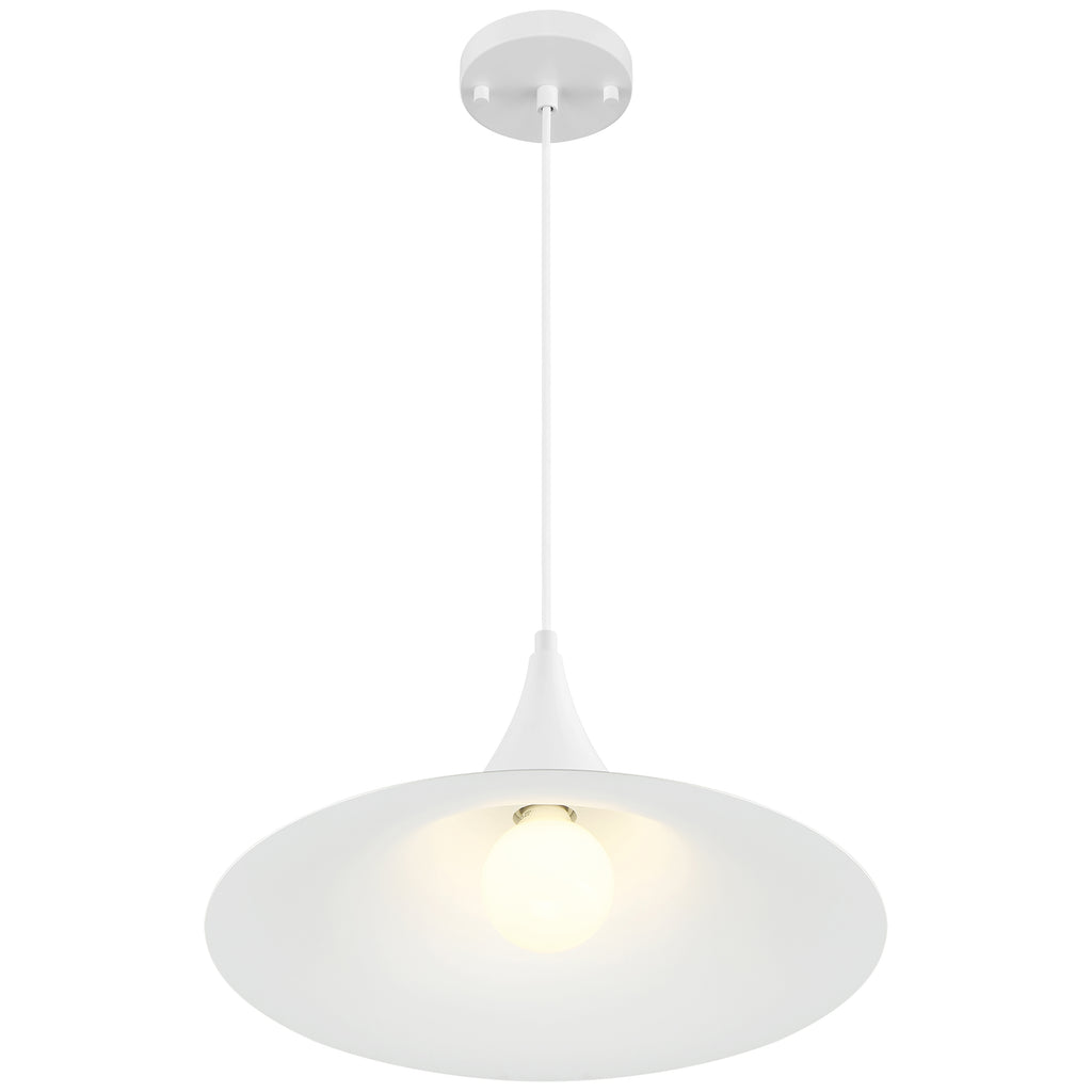 Costa LED Pendant, Matte White / 15.75"