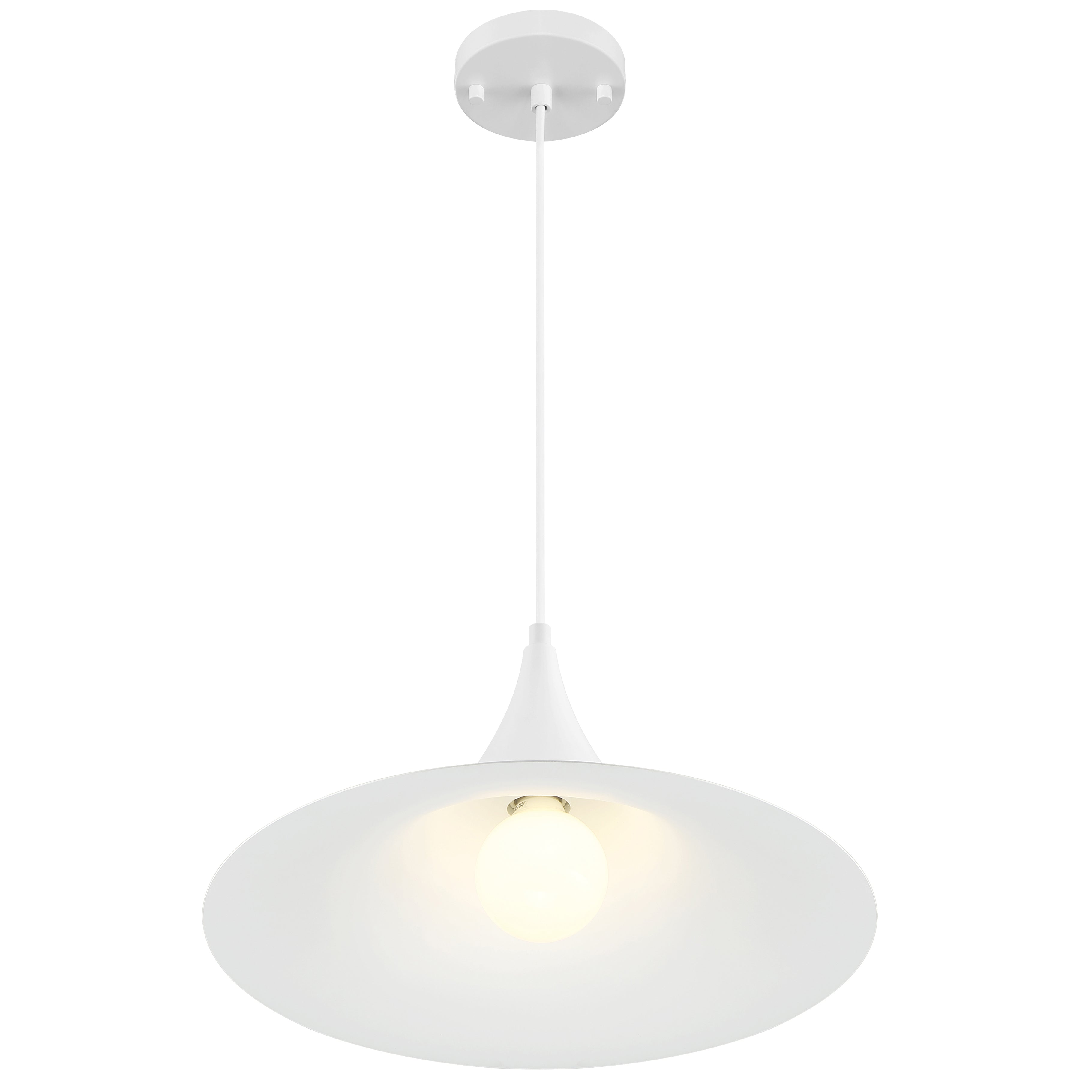Costa LED Pendant, Matte White / 15.75"