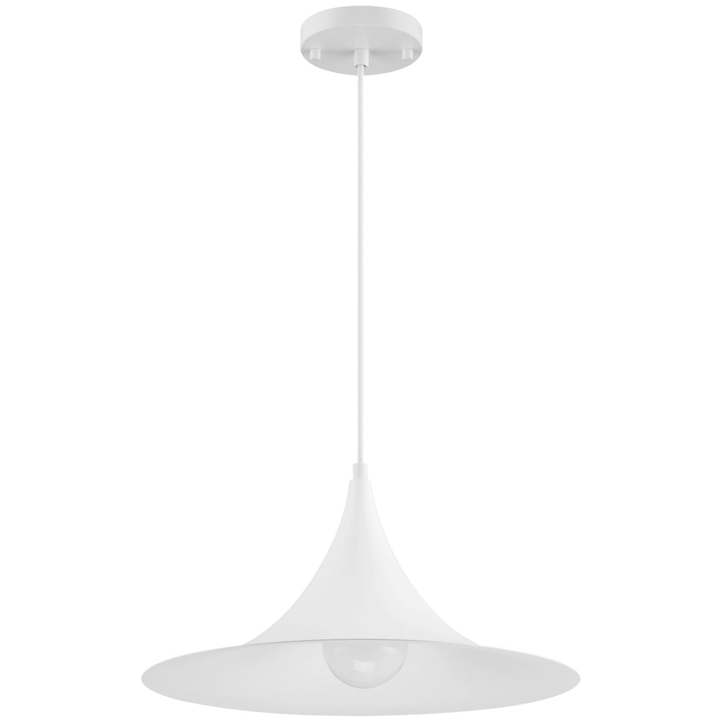 Costa LED Pendant, Matte White / 15.75"