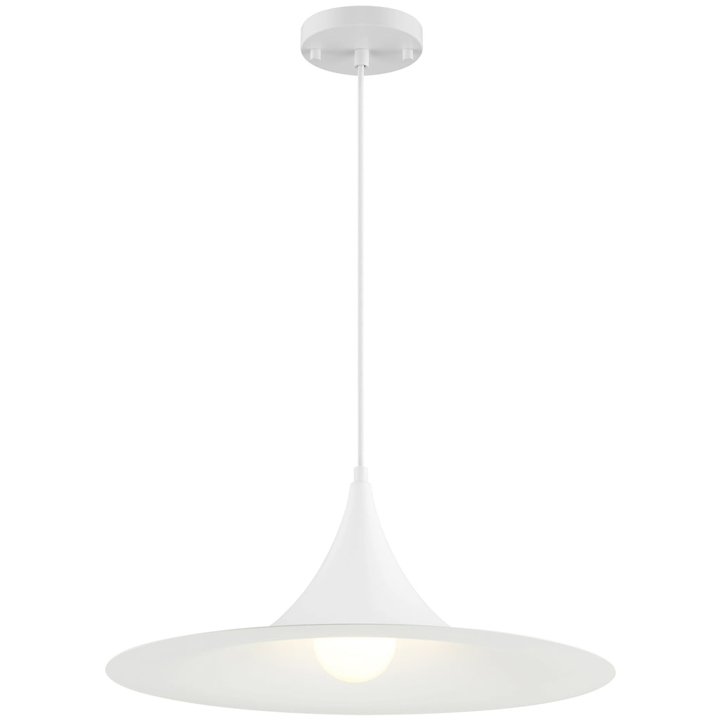 Costa LED Pendant, Matte White / 19"