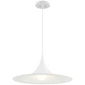 Costa LED Pendant, Matte White / 19"