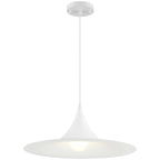 Costa LED Pendant, Matte White / 19"