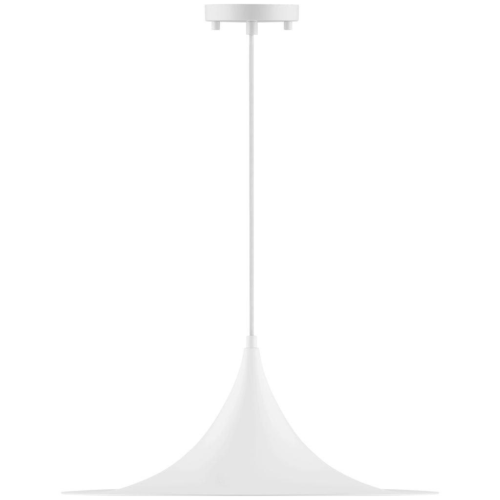Costa LED Pendant, Matte White / 19"