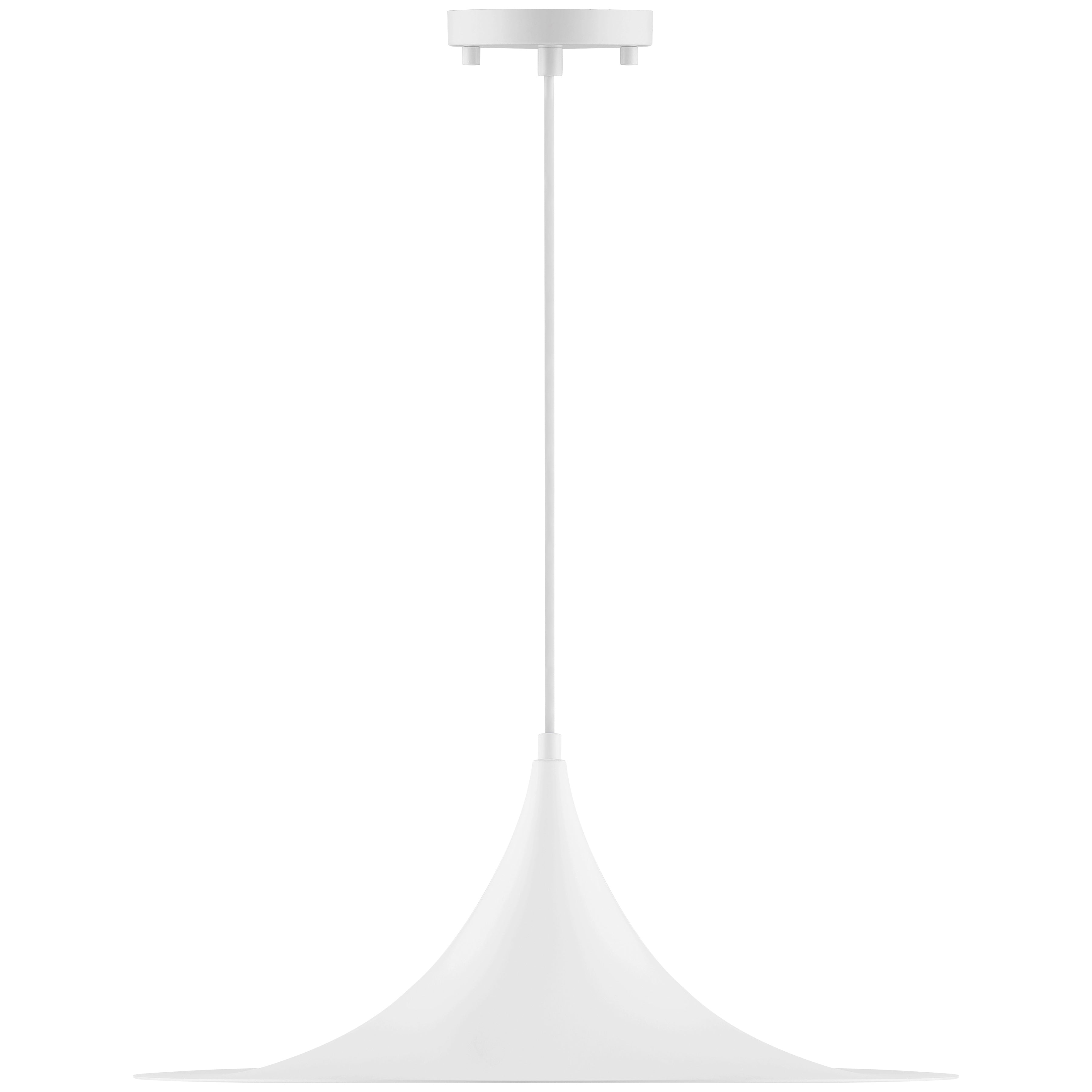 Costa LED Pendant, Matte White / 19"